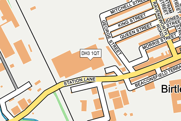 DH3 1QT map - OS OpenMap – Local (Ordnance Survey)