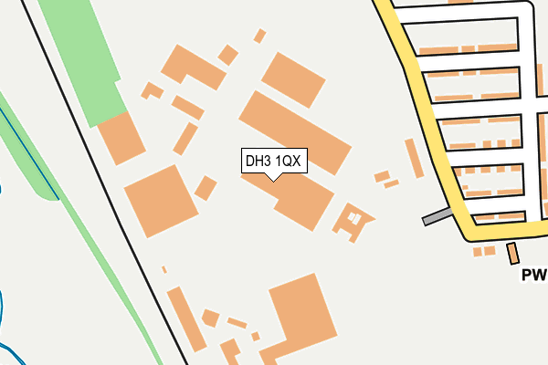 DH3 1QX map - OS OpenMap – Local (Ordnance Survey)