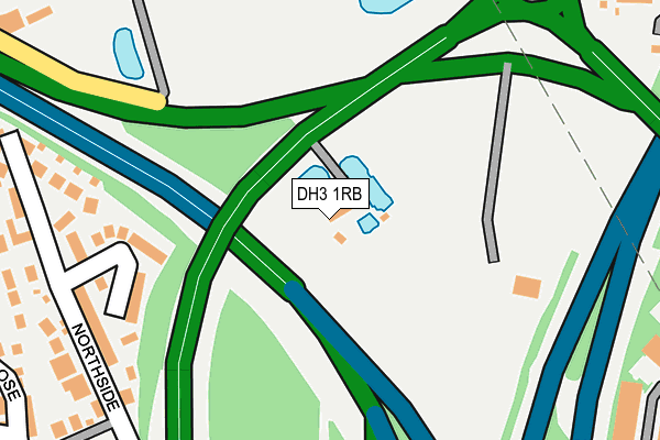 DH3 1RB map - OS OpenMap – Local (Ordnance Survey)