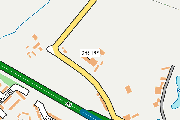 DH3 1RF map - OS OpenMap – Local (Ordnance Survey)