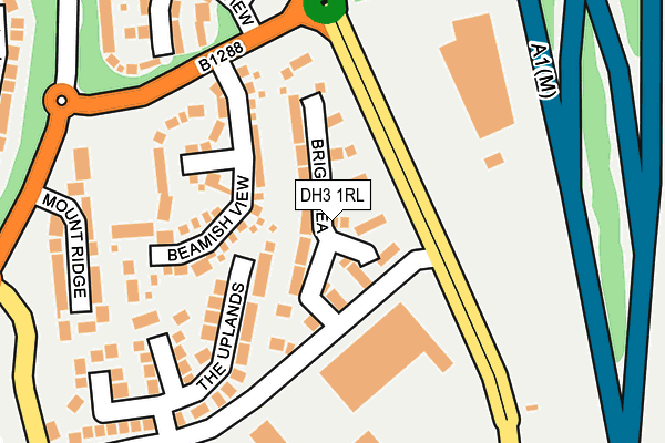 DH3 1RL map - OS OpenMap – Local (Ordnance Survey)