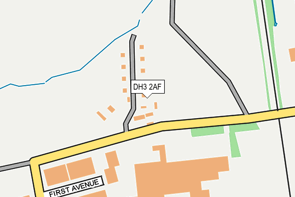 DH3 2AF map - OS OpenMap – Local (Ordnance Survey)