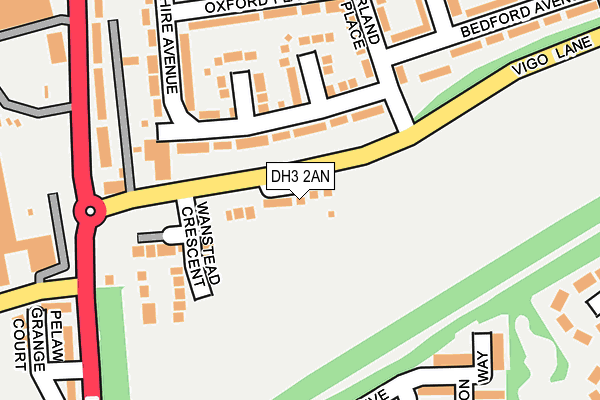 DH3 2AN map - OS OpenMap – Local (Ordnance Survey)