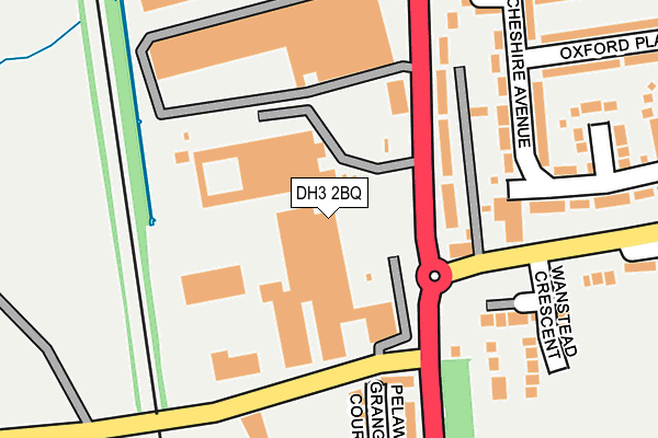 DH3 2BQ map - OS OpenMap – Local (Ordnance Survey)
