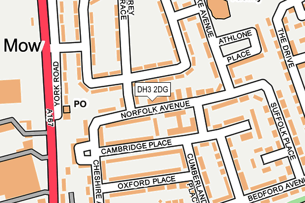 DH3 2DG map - OS OpenMap – Local (Ordnance Survey)