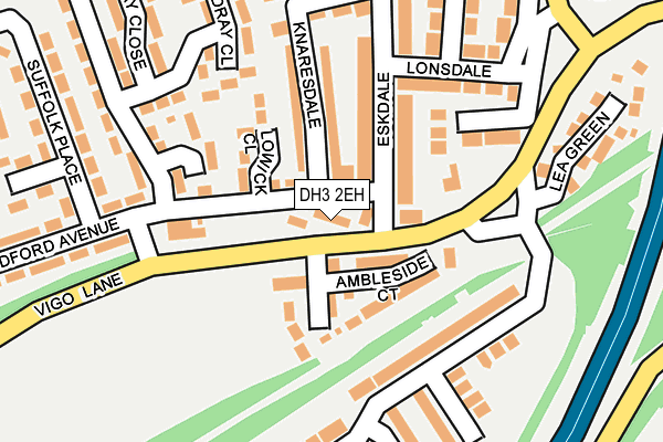 DH3 2EH map - OS OpenMap – Local (Ordnance Survey)