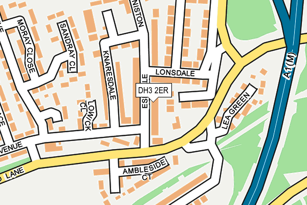 DH3 2ER map - OS OpenMap – Local (Ordnance Survey)