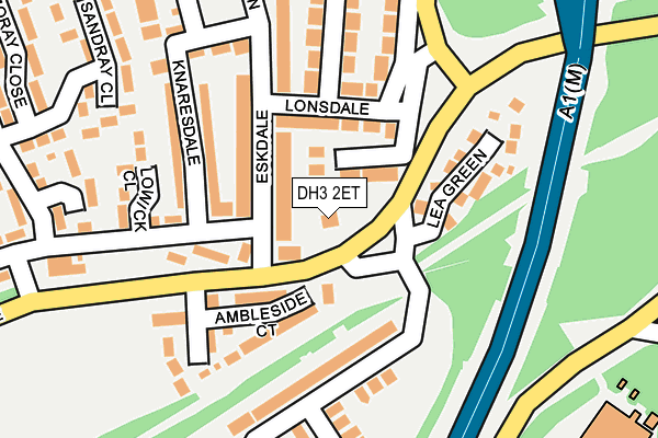DH3 2ET map - OS OpenMap – Local (Ordnance Survey)