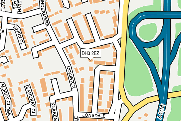 DH3 2EZ map - OS OpenMap – Local (Ordnance Survey)