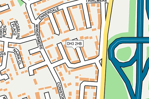 DH3 2HB map - OS OpenMap – Local (Ordnance Survey)