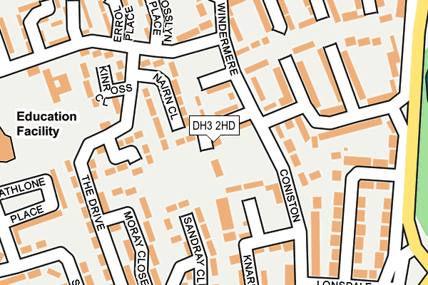 DH3 2HD map - OS OpenMap – Local (Ordnance Survey)