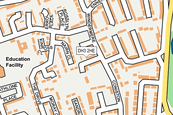 DH3 2HE map - OS OpenMap – Local (Ordnance Survey)