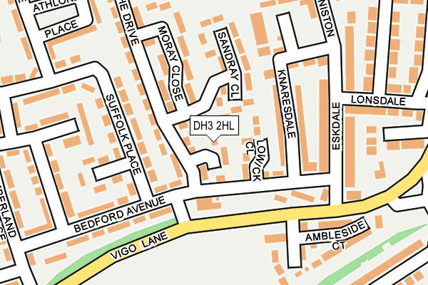 DH3 2HL map - OS OpenMap – Local (Ordnance Survey)