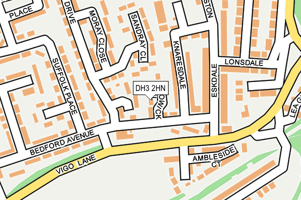 DH3 2HN map - OS OpenMap – Local (Ordnance Survey)
