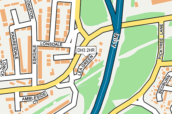 DH3 2HR map - OS OpenMap – Local (Ordnance Survey)