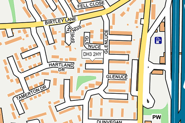 DH3 2HY map - OS OpenMap – Local (Ordnance Survey)