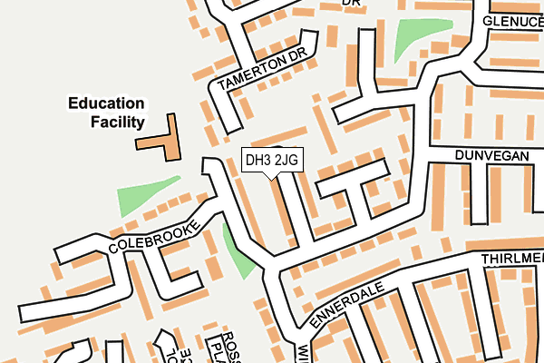 DH3 2JG map - OS OpenMap – Local (Ordnance Survey)