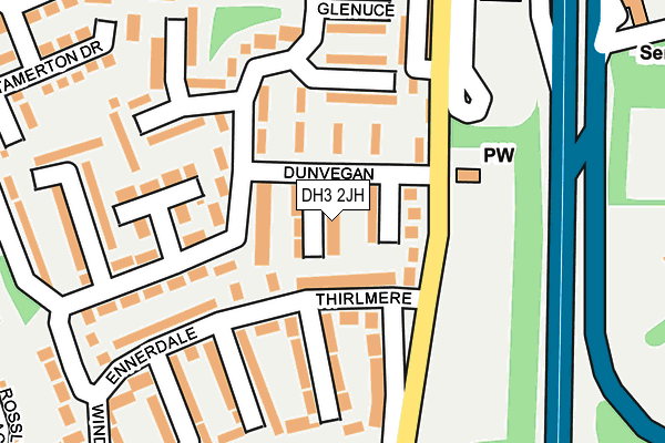 DH3 2JH map - OS OpenMap – Local (Ordnance Survey)