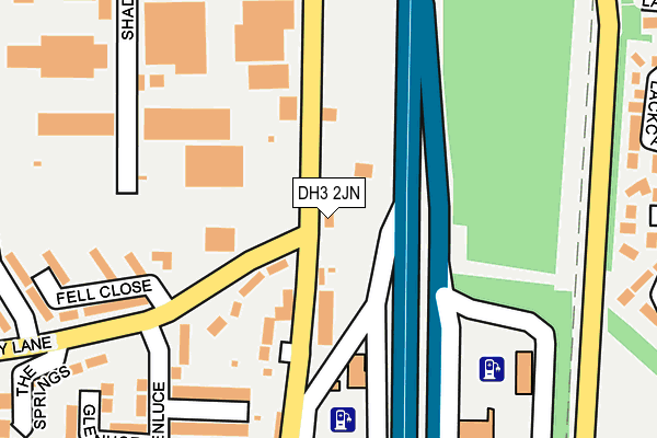 DH3 2JN map - OS OpenMap – Local (Ordnance Survey)