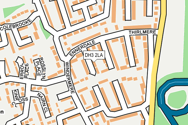 DH3 2LA map - OS OpenMap – Local (Ordnance Survey)