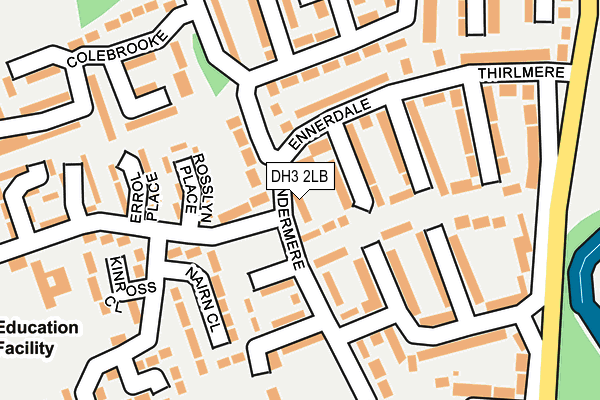 DH3 2LB map - OS OpenMap – Local (Ordnance Survey)