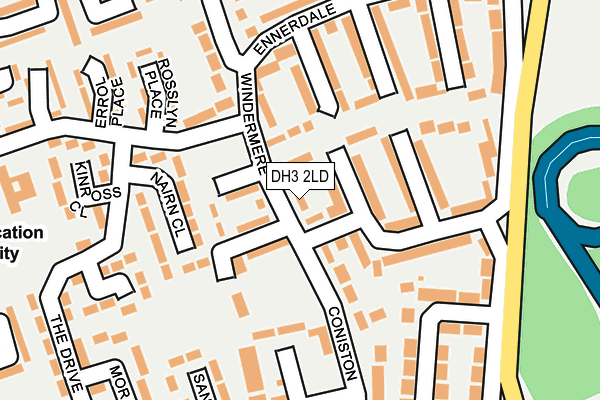 DH3 2LD map - OS OpenMap – Local (Ordnance Survey)