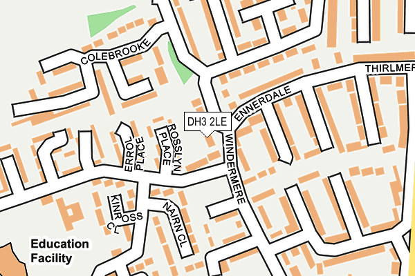 DH3 2LE map - OS OpenMap – Local (Ordnance Survey)