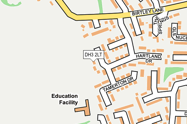 DH3 2LT map - OS OpenMap – Local (Ordnance Survey)
