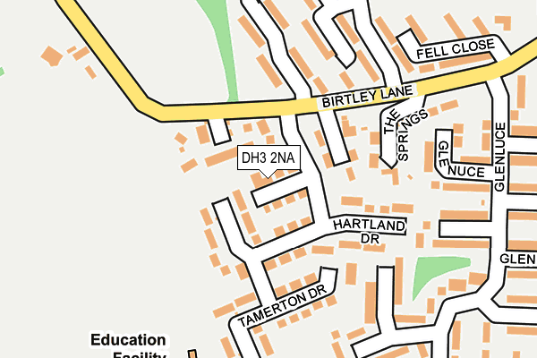 DH3 2NA map - OS OpenMap – Local (Ordnance Survey)