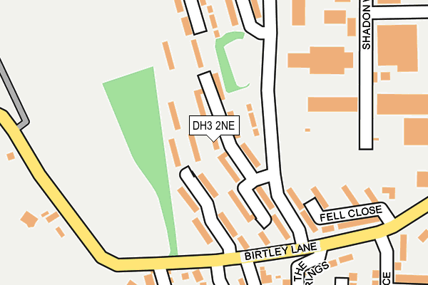 DH3 2NE map - OS OpenMap – Local (Ordnance Survey)