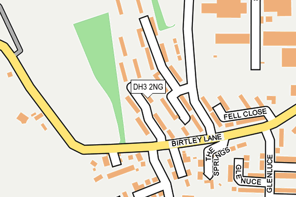 DH3 2NG map - OS OpenMap – Local (Ordnance Survey)
