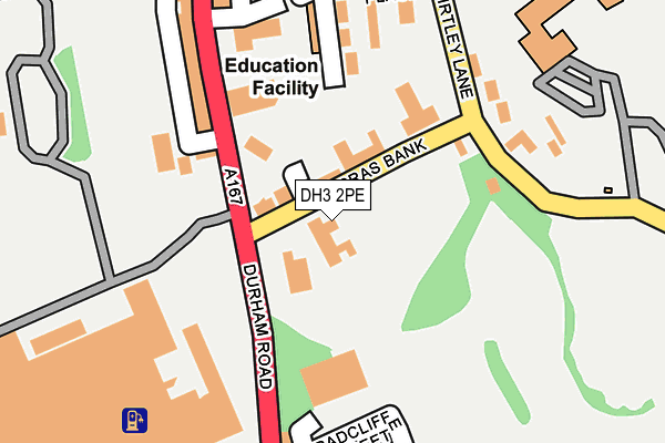 DH3 2PE map - OS OpenMap – Local (Ordnance Survey)