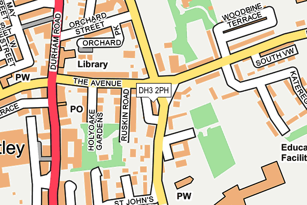 DH3 2PH map - OS OpenMap – Local (Ordnance Survey)