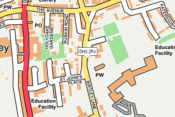 DH3 2PJ map - OS OpenMap – Local (Ordnance Survey)