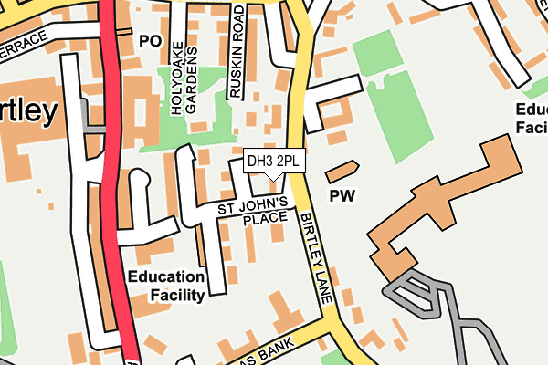DH3 2PL map - OS OpenMap – Local (Ordnance Survey)