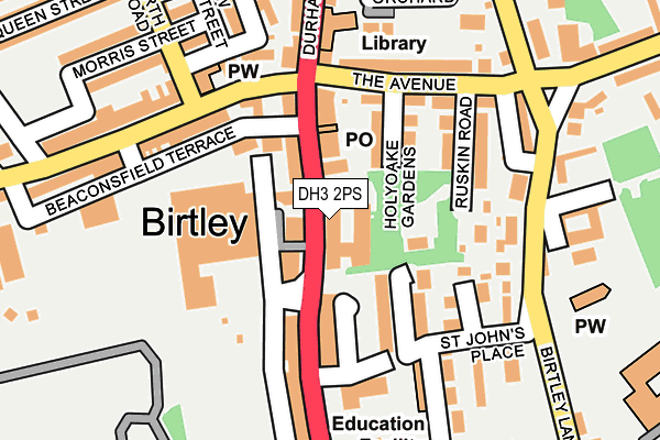 Map of BIRTLEY GYM LTD at local scale