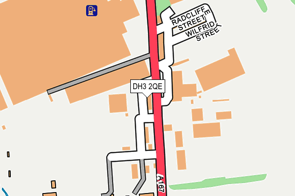 DH3 2QE map - OS OpenMap – Local (Ordnance Survey)