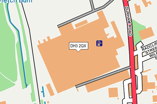 DH3 2QX map - OS OpenMap – Local (Ordnance Survey)