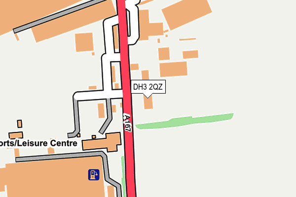 DH3 2QZ map - OS OpenMap – Local (Ordnance Survey)