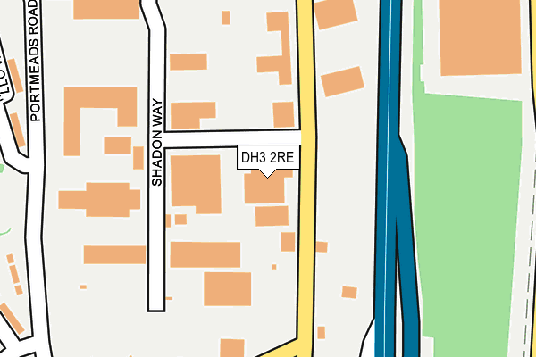 DH3 2RE map - OS OpenMap – Local (Ordnance Survey)