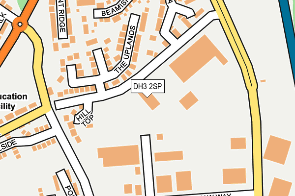 DH3 2SP map - OS OpenMap – Local (Ordnance Survey)