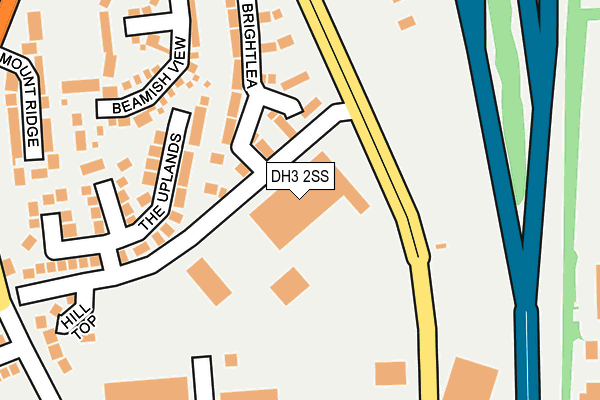 DH3 2SS map - OS OpenMap – Local (Ordnance Survey)