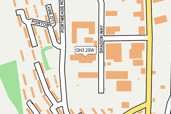 DH3 2SW map - OS OpenMap – Local (Ordnance Survey)