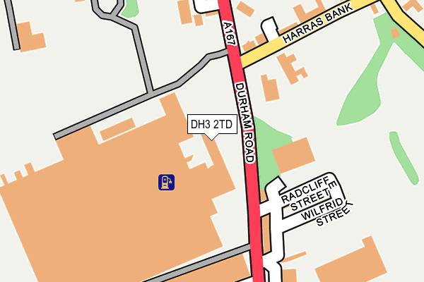 DH3 2TD map - OS OpenMap – Local (Ordnance Survey)