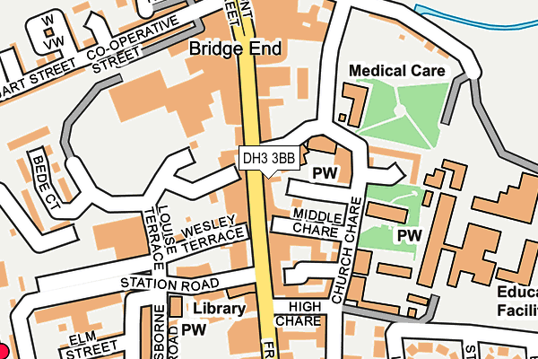 DH3 3BB map - OS OpenMap – Local (Ordnance Survey)