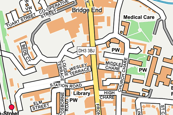 DH3 3BJ map - OS OpenMap – Local (Ordnance Survey)