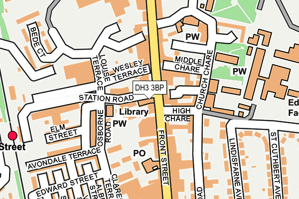 DH3 3BP map - OS OpenMap – Local (Ordnance Survey)