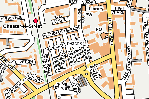 DH3 3DR map - OS OpenMap – Local (Ordnance Survey)