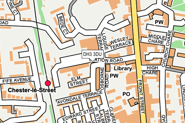 DH3 3DU map - OS OpenMap – Local (Ordnance Survey)