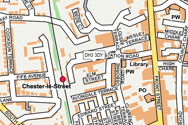 DH3 3DY map - OS OpenMap – Local (Ordnance Survey)